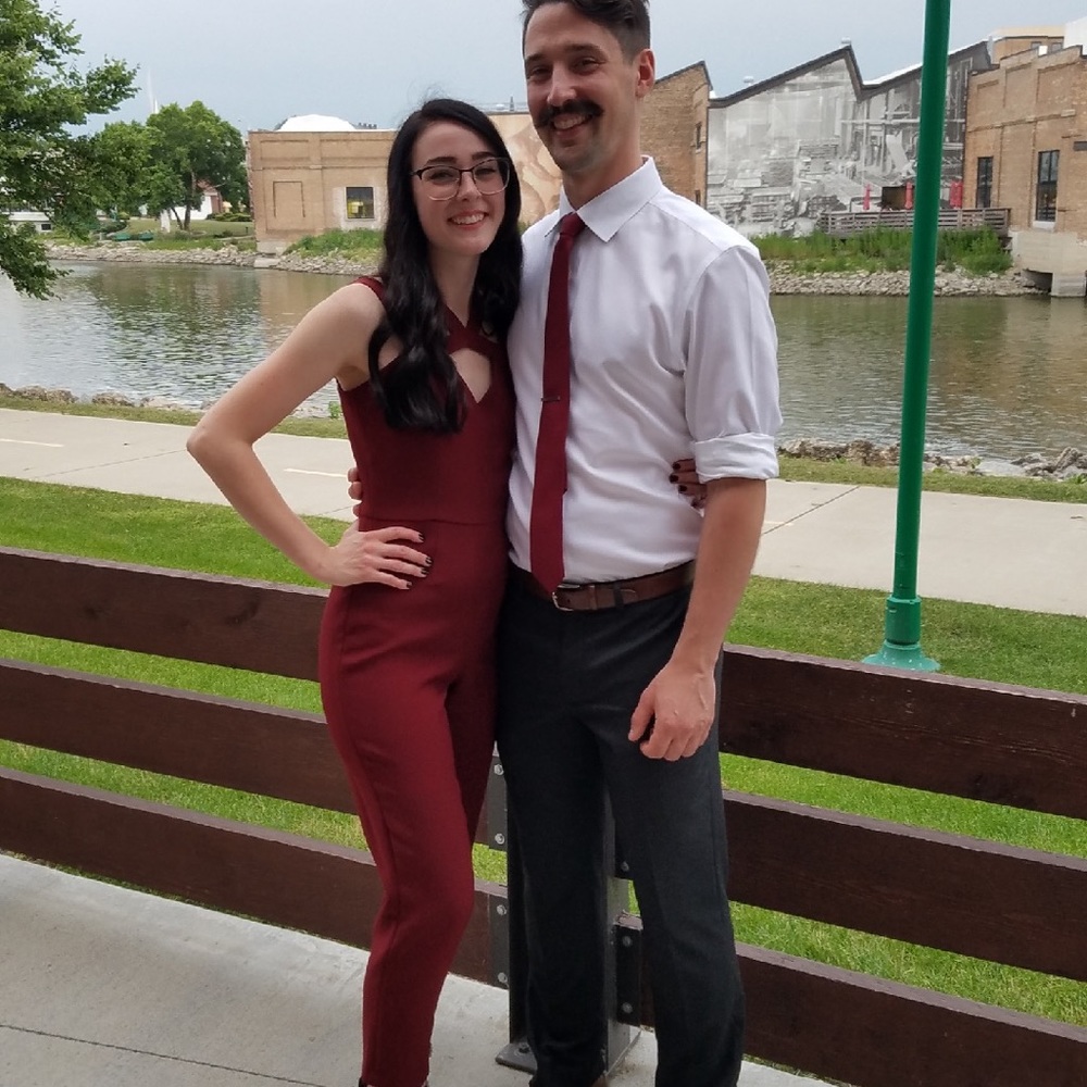 Red jumpsuit